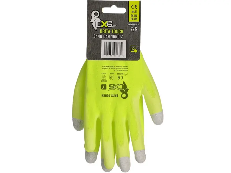 Rukavice BRITA TOUCH, máčené v PU