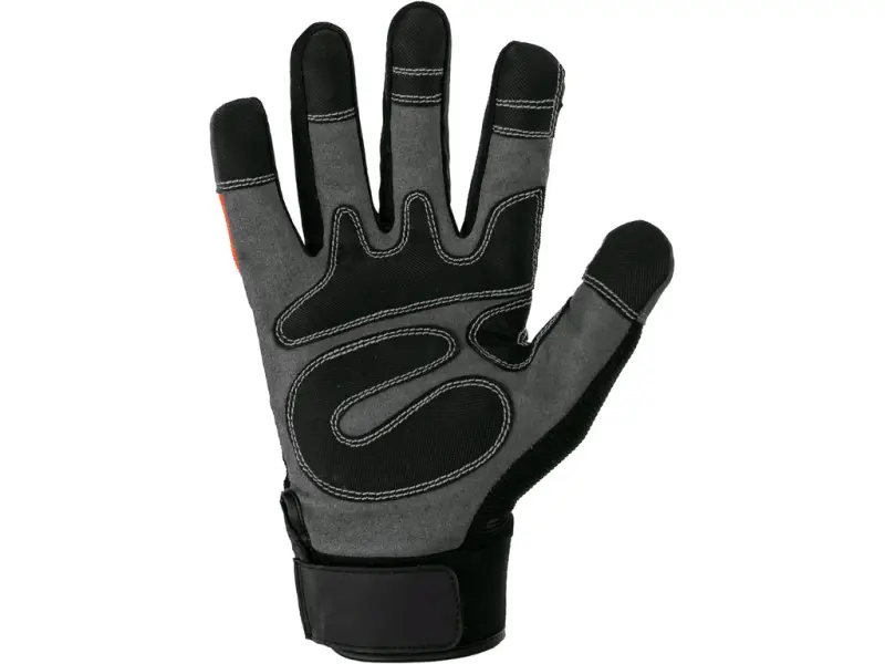 Rukavice PUNO, kombinované, oranžovo-černé