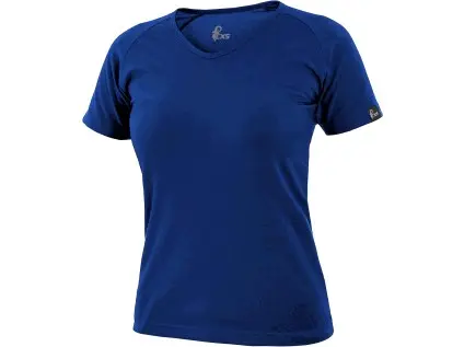 Tシャツ・カットソー PLAIN Blue Shirt with Classic Collar in Tech Fabric Woman Women's