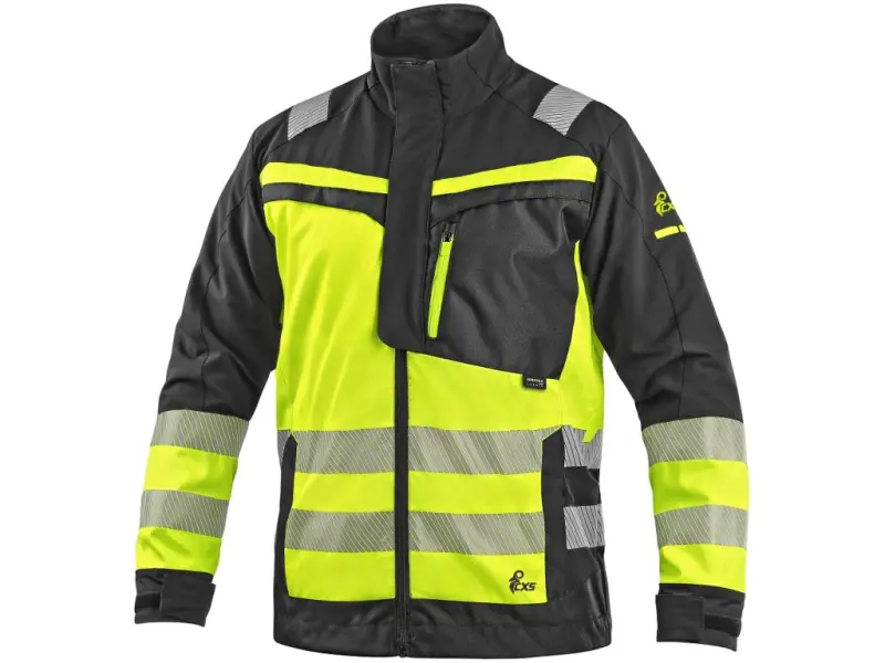 Blůza CXS NAOS HV, pánská, černá-žlutá Hi-Vis, reflexní pruhy, vel. 46
