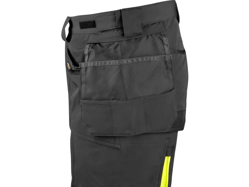 Kalhoty CXS NAOS HV, pánské, černo-žlutá Hi-Vis, reflexní pruhy, vel. 60