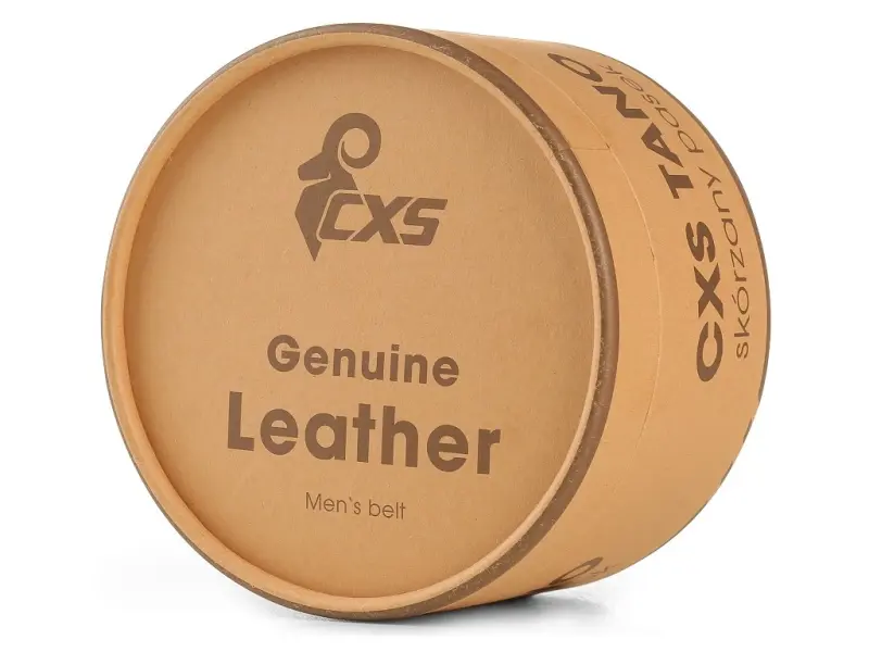 Opasek CXS TANO, 4 cm, 130 cm, kožený, nastavitelná spona, černý