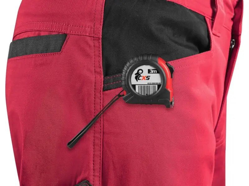 Kalhoty CXS SOLIS pánské, červeno-černé