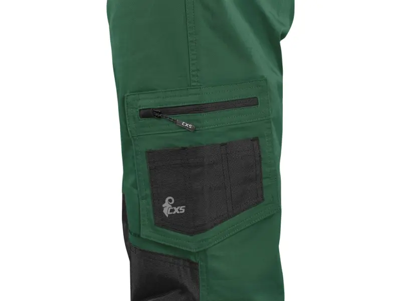 Kalhoty CXS SOLIS pánské, zeleno-černé, vel. 46