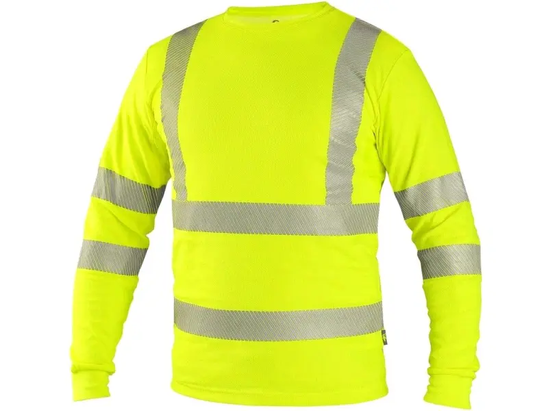 Tričko CXS OLDHAM, dlouhý rukáv, výstražné, pánské