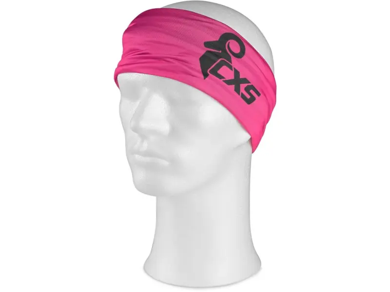 Šátek multifunkční CXS LORY, dětský, 20x36cm, černo - růžový