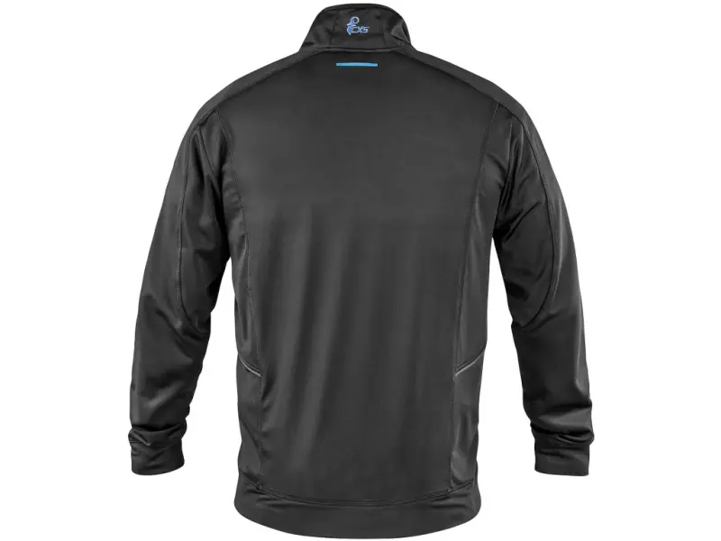 Mikina CXS LEONIS, černá s HV modro/červenými doplňky, vel. 2XL