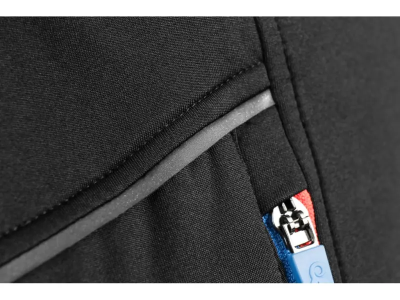 Mikina CXS LEONIS, černá s HV modro/červenými doplňky, vel. 2XL