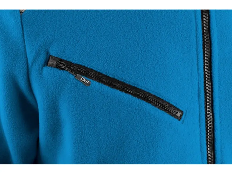 Bunda CXS 4ENVI SOLIS, pánská, fleecová, azurově modro-černá, vel. 3XL