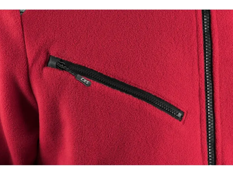Bunda CXS 4ENVI SOLIS, pánská, fleecová, červeno-černá, vel. 3XL
