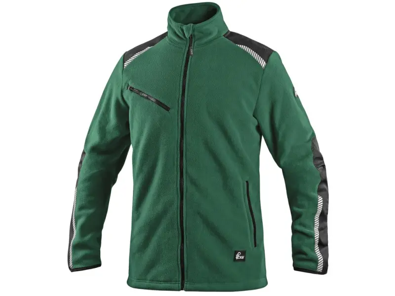 Bunda CXS 4ENVI SOLIS, pánská, fleecová, zeleno-černá, vel. 2XL