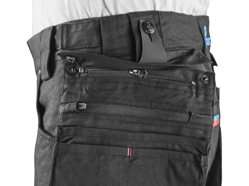 Kraťasy CXS LEONIS, pánské, černé s modro/červenými doplňky, vel. 46