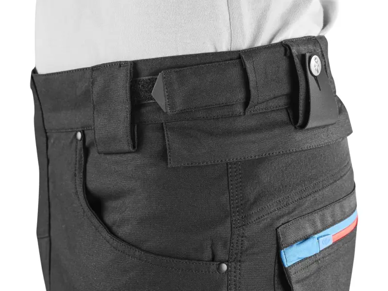 Kraťasy CXS LEONIS, pánské, černé s modro/červenými doplňky, vel. 58