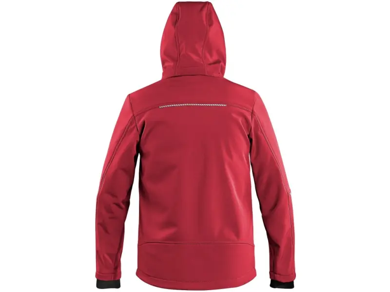 Bunda CXS STRETCH, dětská, softshell, červená, vel. 150