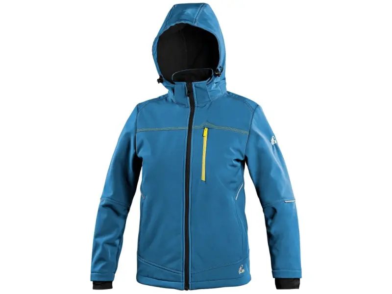 Bunda CXS STRETCH, dětská, softshell, středně modrá, vel. 150