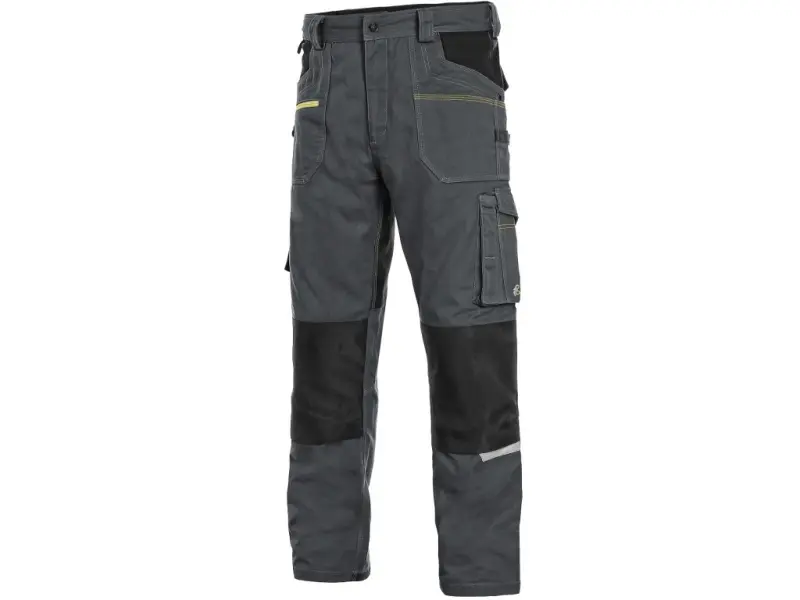 Kalhoty CXS STRETCH, 170-176cm, pánské, tmavě šedo-černé, vel. 48