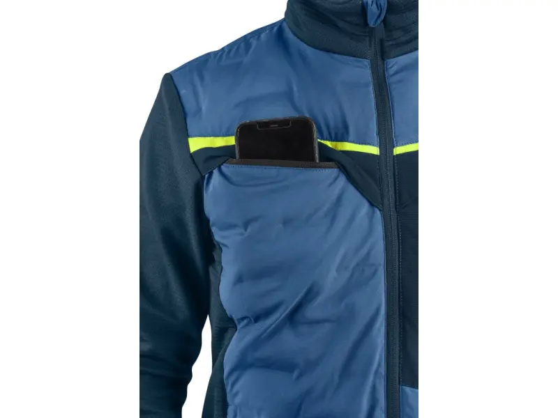 Bunda CXS NAOS, hybrid, pánská, modro-modrá, HV žluté doplňky, vel. 3XL