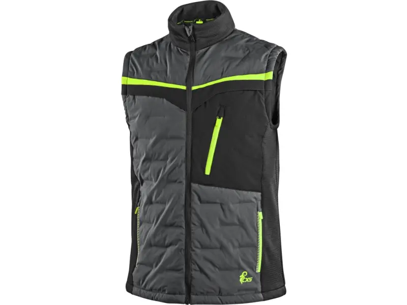 Vesta CXS NAOS, hybrid, pánská, šedo-černá, HV žluté doplňky, vel. 3XL