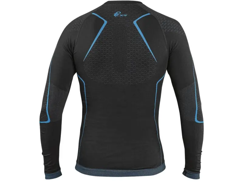 Tričko CXS SeamFlex, funkční, dlouhý rukáv, pánské, černo-modré, vel. XS/S