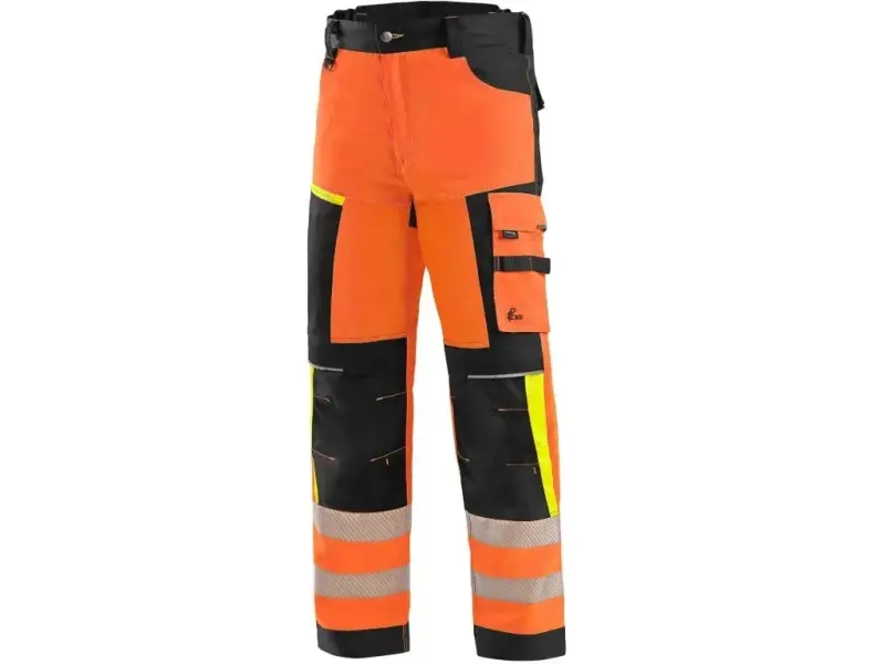 Kalhoty CXS BENSON výstražné, pánské, oranžovo-černé, vel. 64