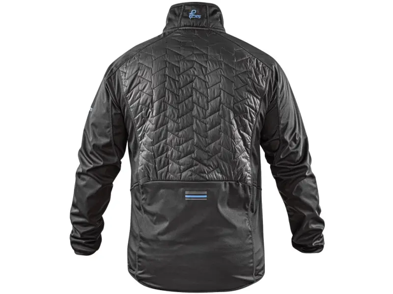 Bunda CXS LEONIS II, pánská, černá s HV modro/červenými doplňky, vel. XL