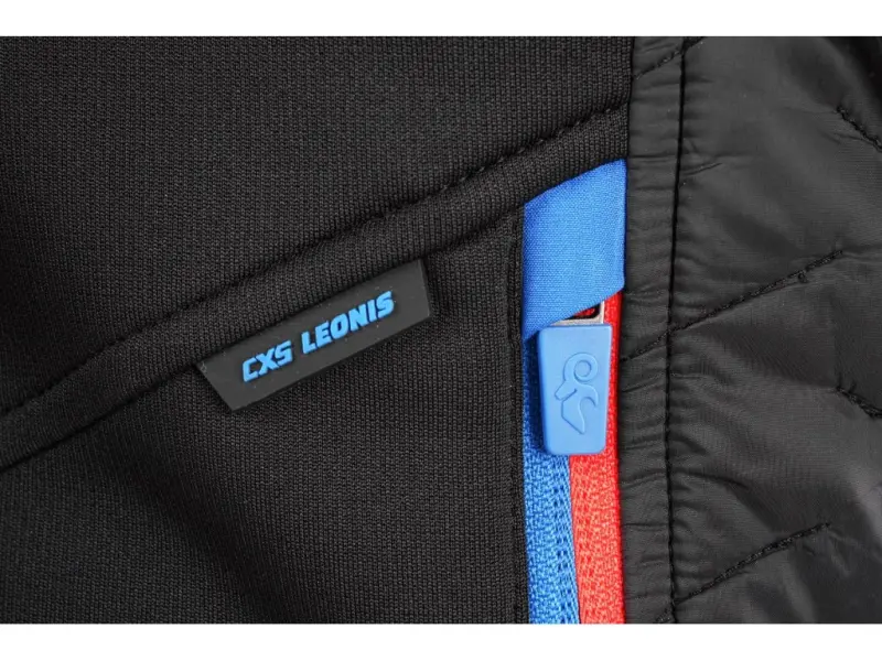 Bunda CXS LEONIS II, pánská, černá s HV modro/červenými doplňky, vel. XL