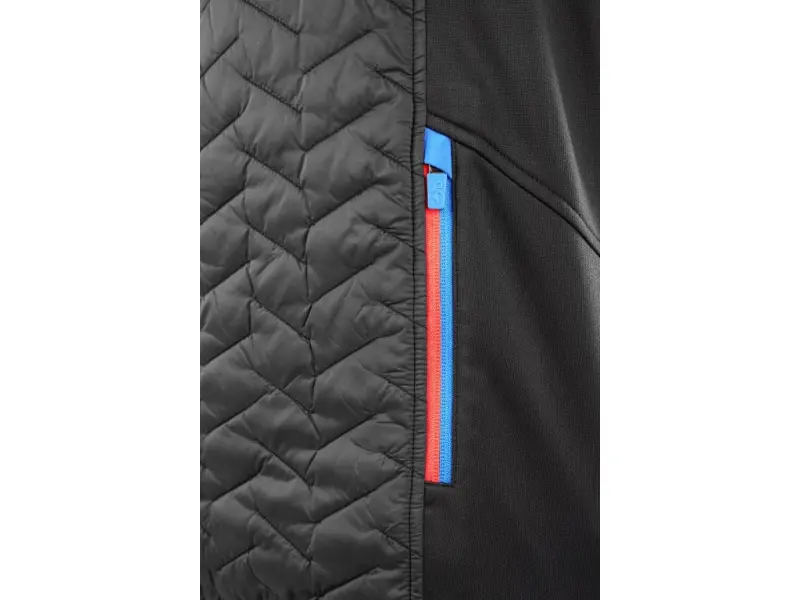 Bunda CXS LEONIS II, pánská, černá s HV modro/červenými doplňky, vel. 2XL