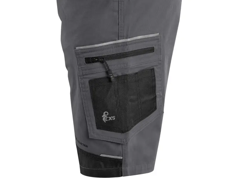 Kraťasy CXS SOLIS FLEX, pánské, šedo-černé, vel. 62