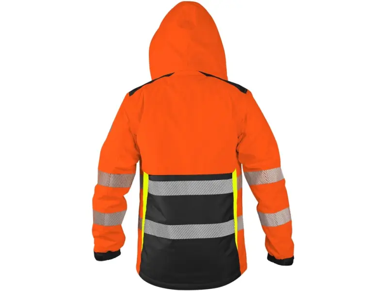 Bunda CXS BENSON, výstražná, zateplená, oranžovo-černá, vel. 3XL