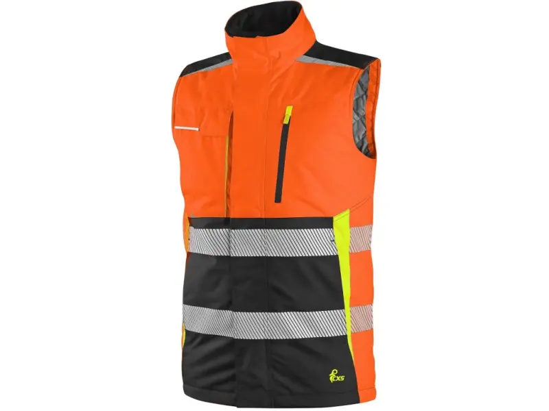 Vesta CXS BENSON, pánská, výstražná, zateplená, oranžovo-černá, vel. 3XL