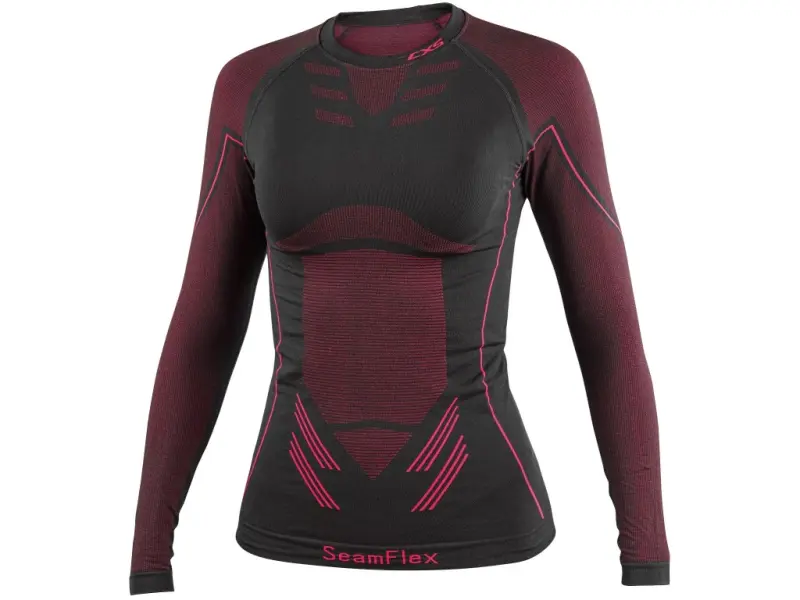 Tričko CXS SeamFlex LADY, dámské, funkční, černo-růžové, vel. XL-2XL