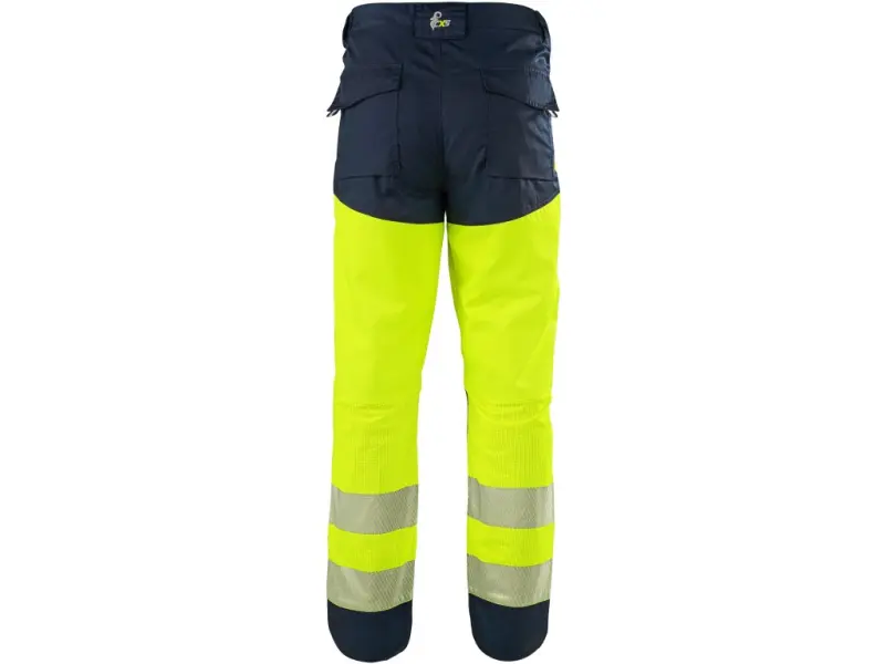 Kalhoty CXS HALIFAX, pánské, výstražné se síťovinou, žluto-modré, vel. 54