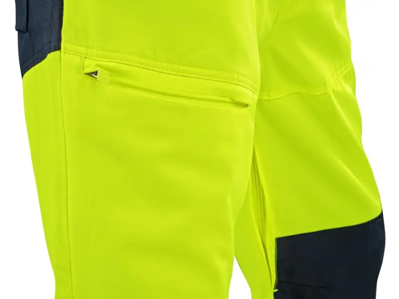 Kalhoty CXS HALIFAX, pánské, výstražné se síťovinou, žluto-modré, vel. 58