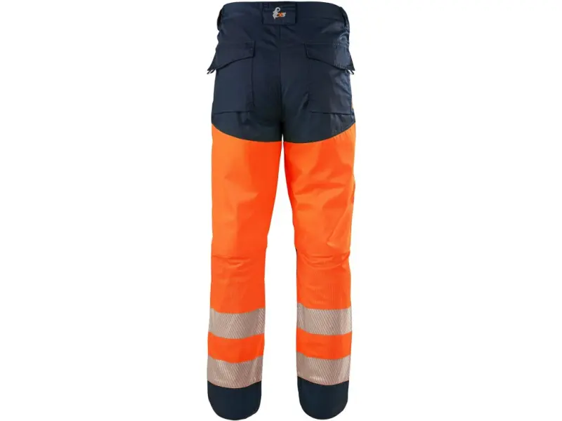 Kalhoty CXS HALIFAX, pánské, výstražné se síťovinou, oranžovo-modré, vel. 54