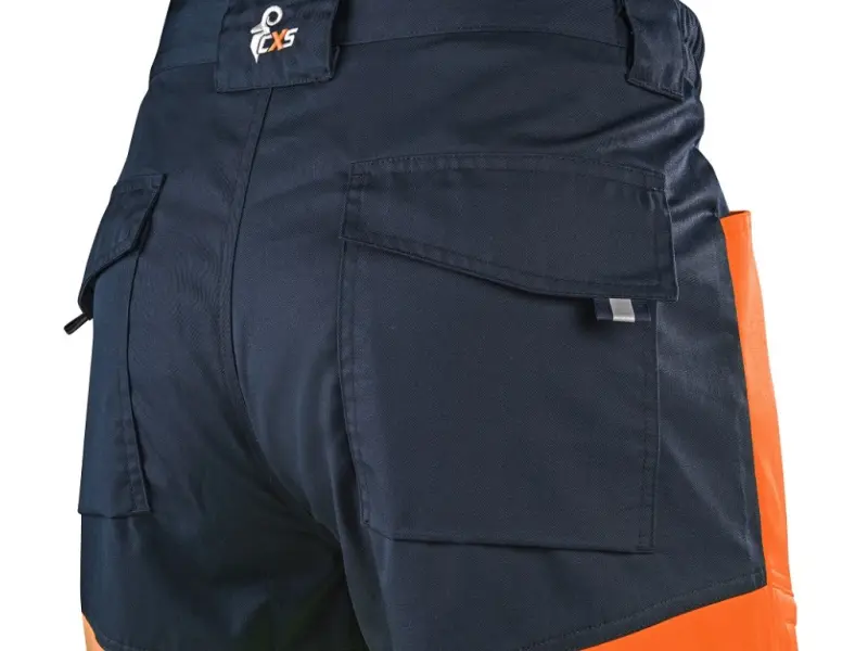 Kalhoty CXS HALIFAX, pánské, výstražné se síťovinou, oranžovo-modré, vel. 58