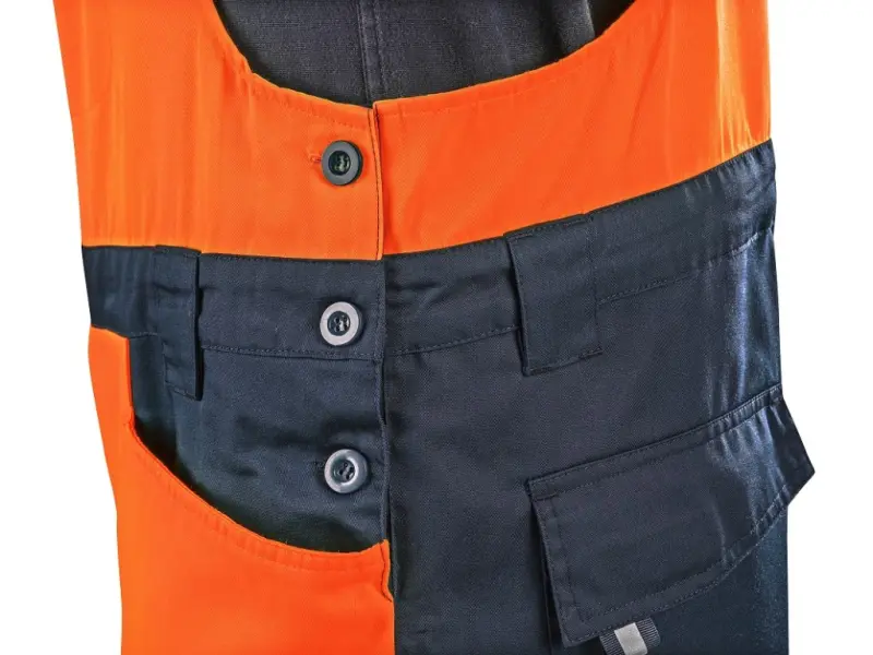 Zahradníky CXS HALIFAX, pánské, výstražné se síťovinou, oranžovo-modré, vel. 64