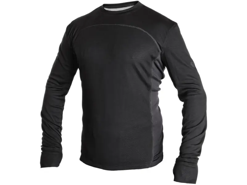 Tričko CXS COOLDRY, funkční, dlouhý rukáv, pánské, černo-tmavě šedé, vel. XS