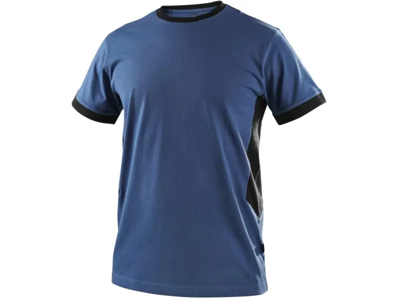 Tričko CXS OWEN, krátký rukáv, pánské, ocelově modro-černé, vel. 3XL