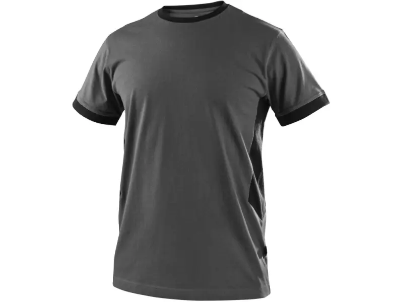 Tričko CXS OWEN, krátký rukáv, pánské, tmavě šedo-černé, vel. 3XL