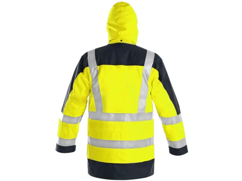 Bunda CXS LONDON, výstražná, pánská 5V1. žluto-modrá, vel. M