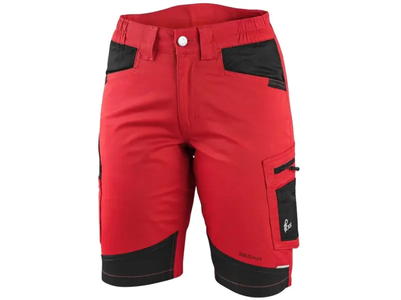 Kraťasy CXS SOLIS FLEX, dámské, červeno-černé, vel. 38