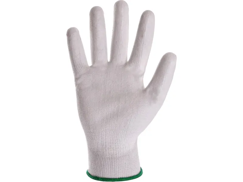 Rukavice CXS BRITA WHITE, máčené v polyuretanu, vel. 06