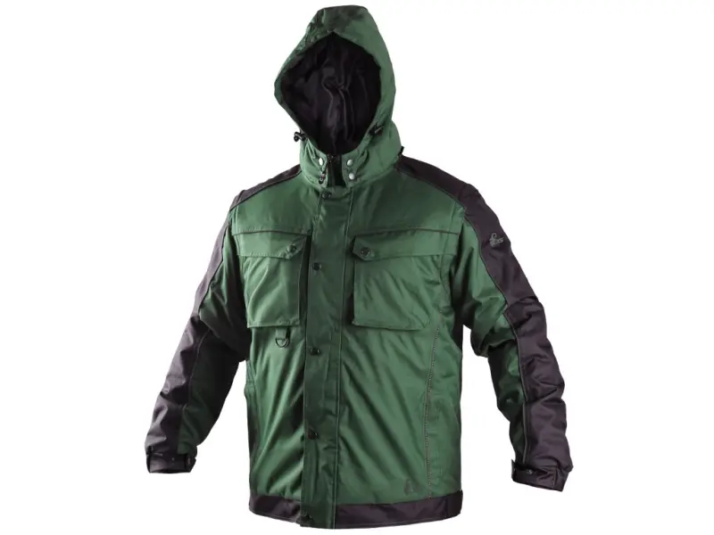 Bunda CXS IRVINE, zimní, pánská, zeleno-černá, vel. L