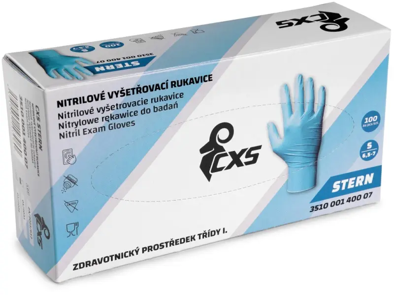 Rukavice CXS STERN, jednorázové, nitrilové, vel. 07