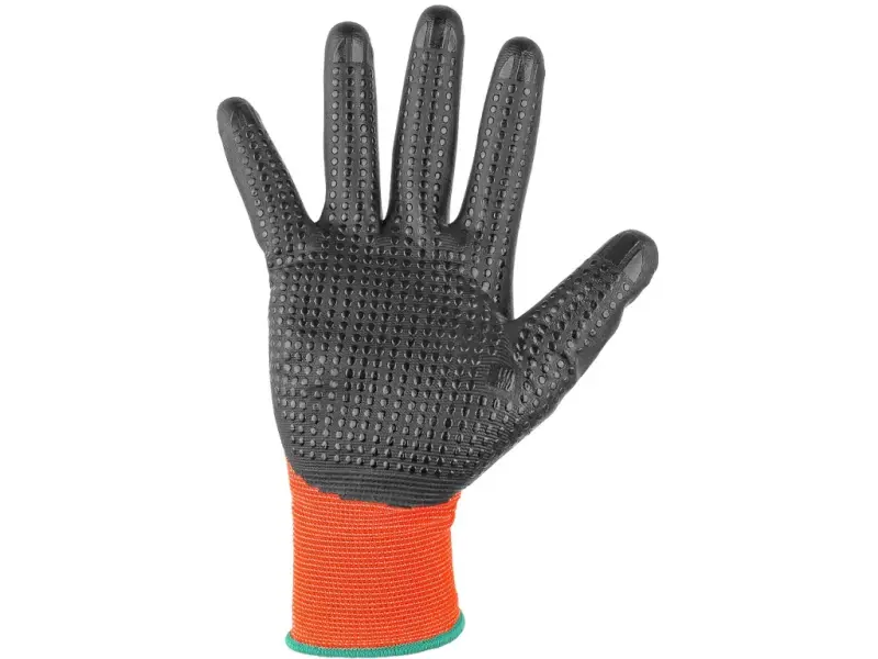 Rukavice CXS MISTI, máčené do 3/4 v nitrilu, vel. 08