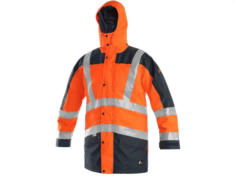 Bunda CXS LONDON, výstražná, pánská 5V1. oranžovo-modrá, vel. M