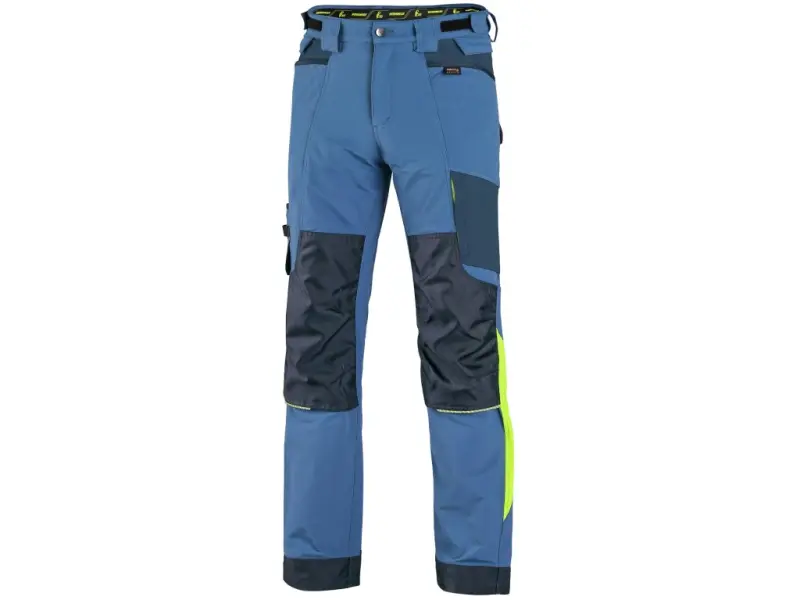 Kalhoty CXS NAOS pánské, modro-modré, HV žluté doplňky, vel. 56
