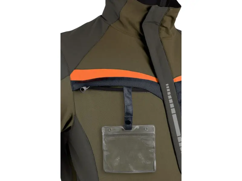 Blůza CXS NAOS, pánská, khaki-olivová, HV oranžové doplňky, roz. 46