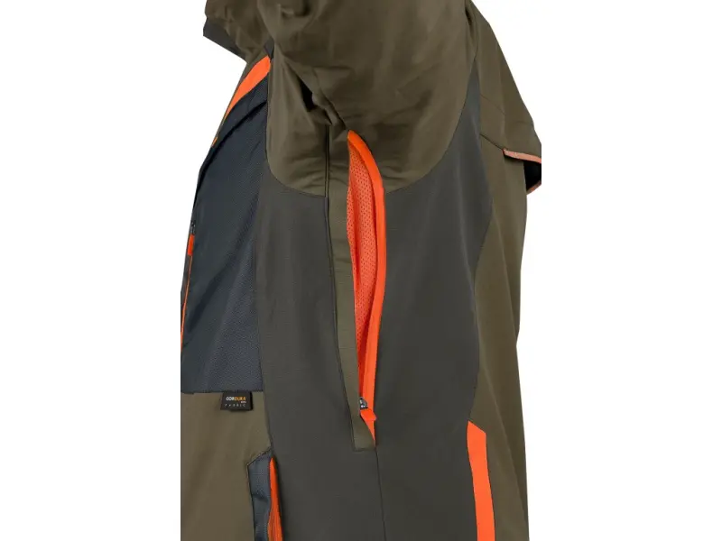 Blůza CXS NAOS, pánská, khaki-olivová, HV oranžové doplňky, roz. 56