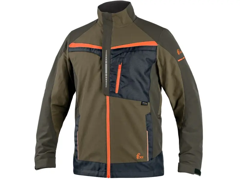 Blůza CXS NAOS, pánská, khaki-olivová, HV oranžové doplňky, roz. 60